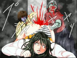 forced deepthroat hentai - Titjob and a blowjob with horny dude fucking a poor young hentai beauty